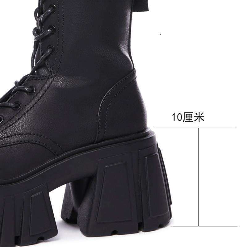 2024 New Women Super 10Cm Thick-Soled British Style Punk Fashion Platform Thigh High Boots