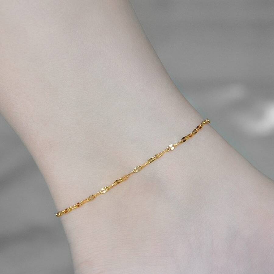 Designer Anklets luxury Anklet 1 for women Simple Temperamental Beach zircon inlay alloy plated with silver Festival gift - view 7