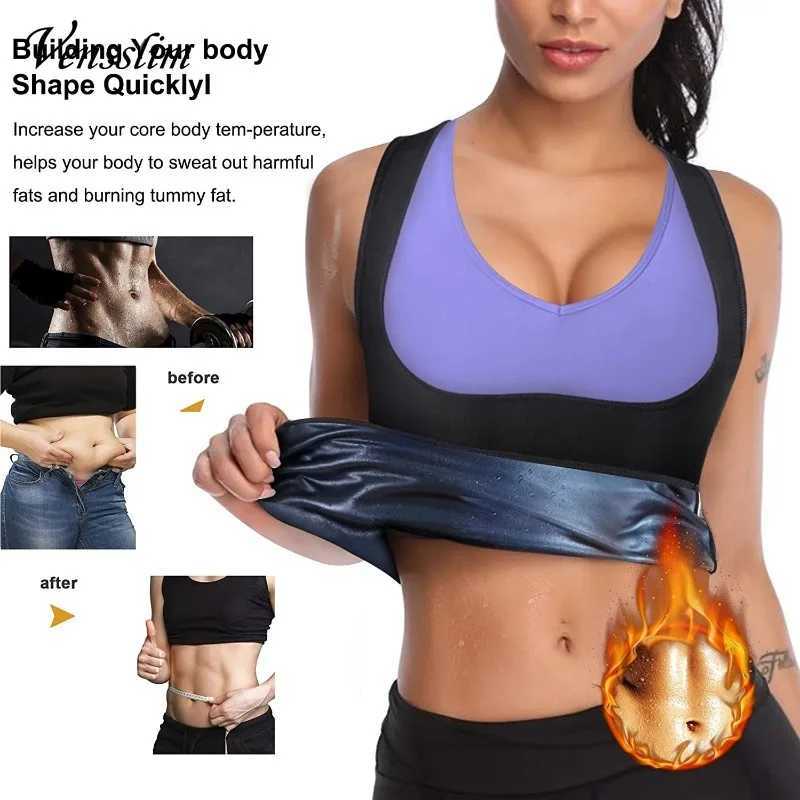 Waist Tummy Shaper Sauna Vest for Women Heat Trapping Sweat Slimming Waist Tank Tops Weight Loss Workout Body Shaper Clothes Suits Y240907F6BB - view 4