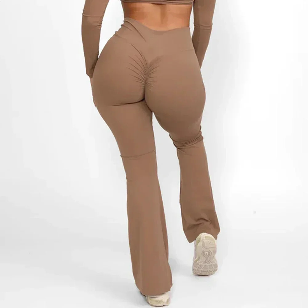 Womens Leggins Yoga Basic V Waist Pants Womens Skinny Gym Tight Sexy Legs Flared High Waist Culotte Lifting Leg for Gym XXL 240907