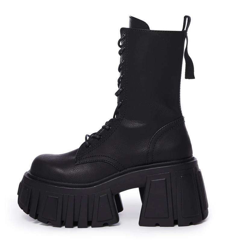 2024 New Women Super 10Cm Thick-Soled British Style Punk Fashion Platform Thigh High Boots