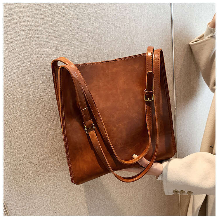 Shiny Leather Shopper Shoulder Tote Bag Retro Large Capacity Women Bags Quality Shopping Totes 2024 Designer Handbag Lady