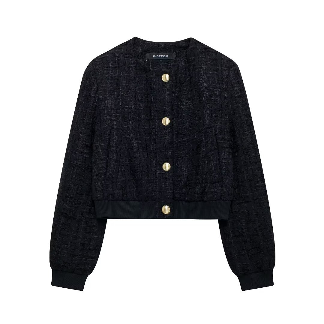 Sensational Jacket Street Fashion Texture Short Style Casual Womens Clothing Autumn New Products