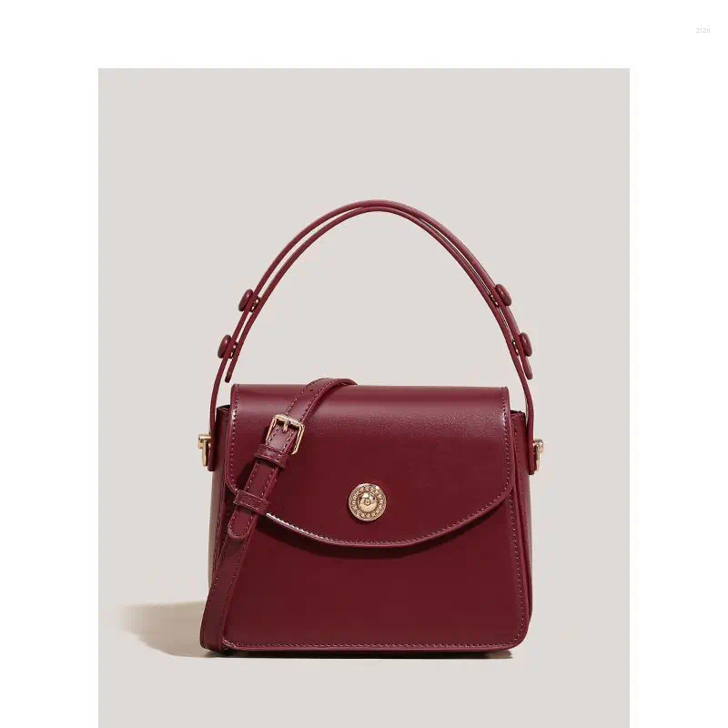 Drawstring Women's Bags Handheld Fashion Korean Style Trend Outdoor Crossbody New Bride's Wedding Red Shoulder