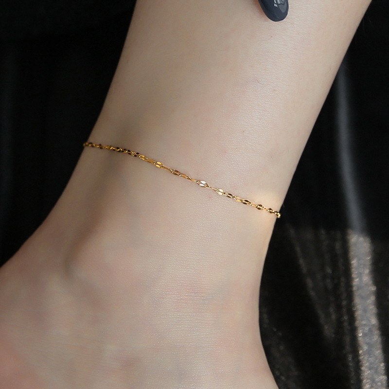 Designer Anklets luxury Anklet 1 for women Simple Temperamental Beach zircon inlay alloy plated with silver Festival gift - view 3