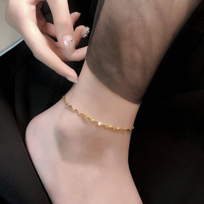 Designer Anklets luxury Anklet 1 for women Simple Temperamental Beach zircon inlay alloy plated with silver Festival gift - view 8