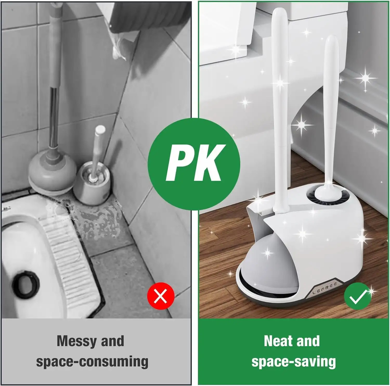 Silicone toilet plunger and brush combination set with caddy holder storage ly ed white super suction toilet plunger 240905bj