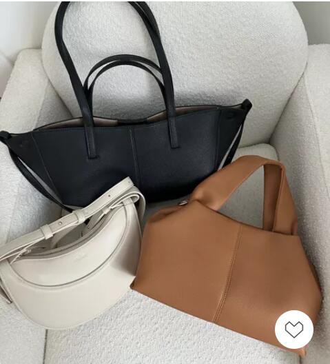 Shopping Bags Designer Half Moon Smooth Shoulder Cyme Tote Underarm Fashion Women Tonca Cross Body Bag Mini Purse Textured Leather Hobo Bags
