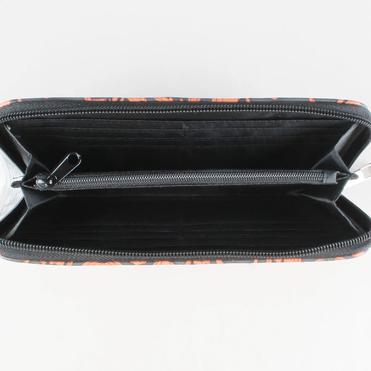 Halloween Pumpkin Print Long Wallet Zipper Around Credit Card Holder Gothic Clutch Coin Purse For Women 240907