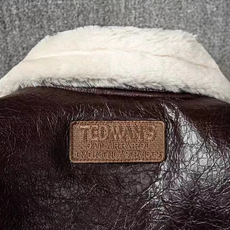 Winter thick Lambskin fur coat mens air force flight suit fashionable classic ultrathin plus size warm jacket 240904