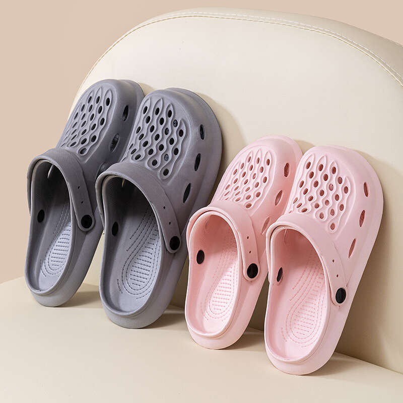 Thick Sandals Mens Women's Slippers Summer Outdoor Slippers Unisex Home Shoes Couple Flat Shoes EVA Soft Sole Flip-Flops Hollow 957