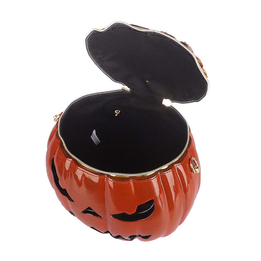 European and American Fashion 2024 Halloween Casual Personalized Three Dimensional Pumpkin Head Single Cross Shoulder Women's Bag dh5727163