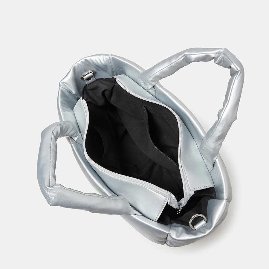 CMM Fashion Quilted Plaid Women Handbags Large Capacity Padded Tote Bag Luxury Soft Pu Leather Shoulder Crossbody Bags Puffy Purses 240909