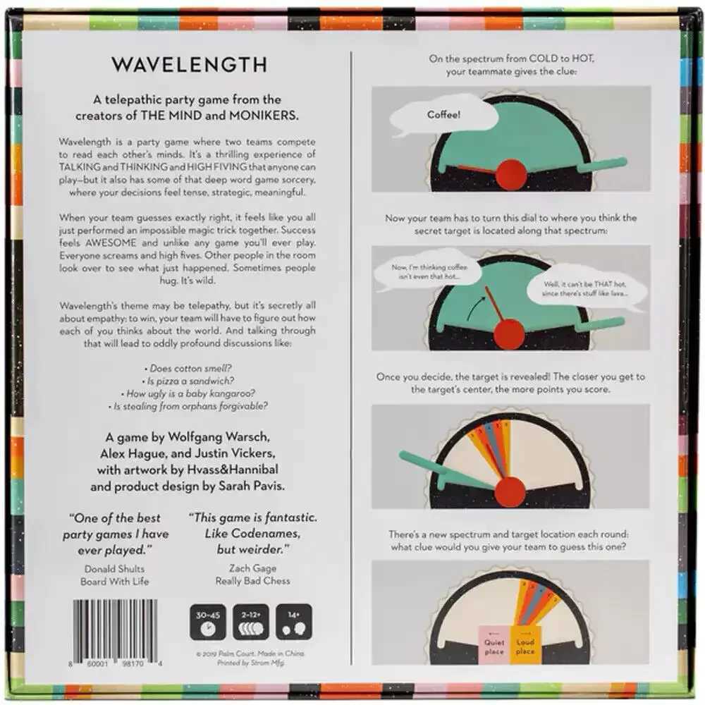 Party Games Crafts Wavelength Telepathic Party Card Game Read Minds for 2-12 Players Ages 14+from CMYK Board Game T240909