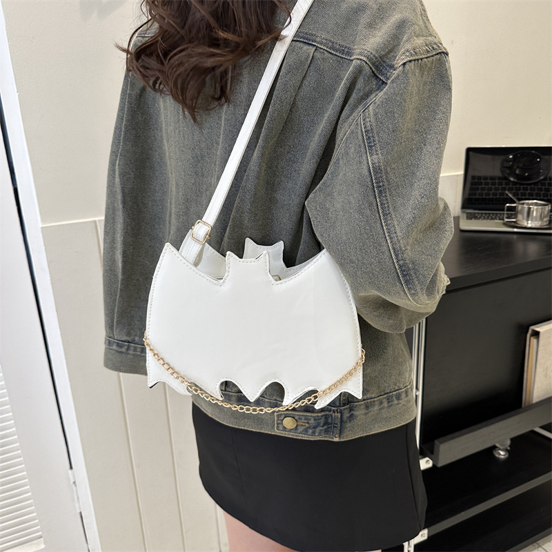 Fashionable design single shoulder crossbody stylish solid color bat simple texture small square bag dh5727163