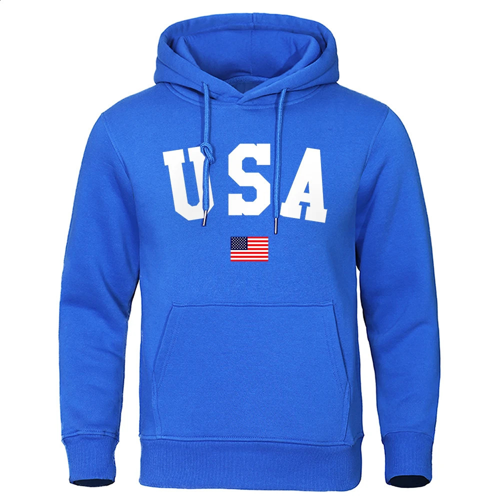Capital Usa And Flag Of The United States Men Sweatshirt Japan Anime Clothes Autumn Loose Hoodies Fashion Pocket Warm Pullovers 24 - view 3