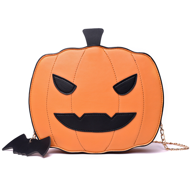 2025 Designer Pumpkin 3 Shaped Funny Crossbody Bag, Halloween Party Coin Purse, Trendy Ghost Chain Shoulder Bag , Purse,