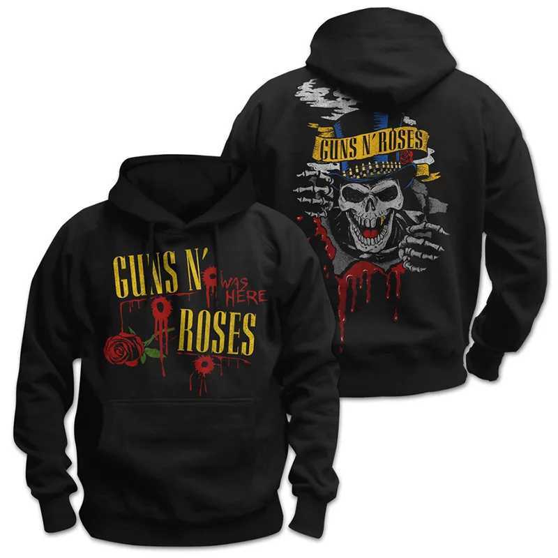 hoodies guns roses rock bands printed hoodies punk retro hip-hop hoodies sweatshirts CL240909