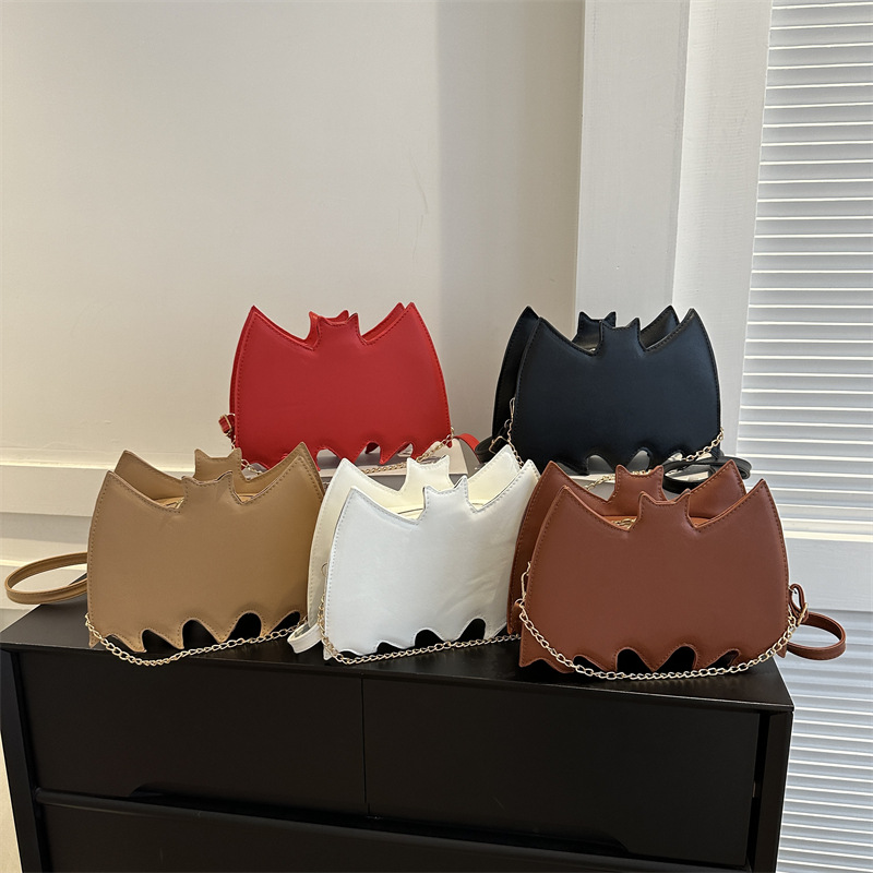 Fashionable design single shoulder crossbody stylish solid color bat simple texture small square bag dh5727163