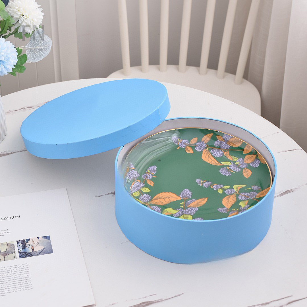 Designer Plates Tea Garden Four-Piece Sets Of Bone China Tableware 10-Inch Western Pastoral Style Housewarming Wedding