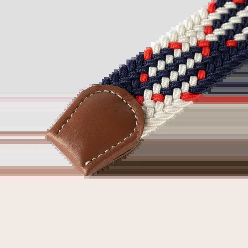 107/120/130cm womens casual knitted buckle mens belt womens elastic knitted elastic denim belt W250326