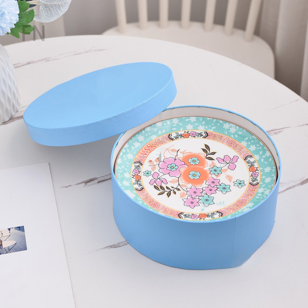 Designer Plates Tea Garden Four-Piece Sets Of Bone China Tableware 10-Inch Western Pastoral Style Housewarming Wedding