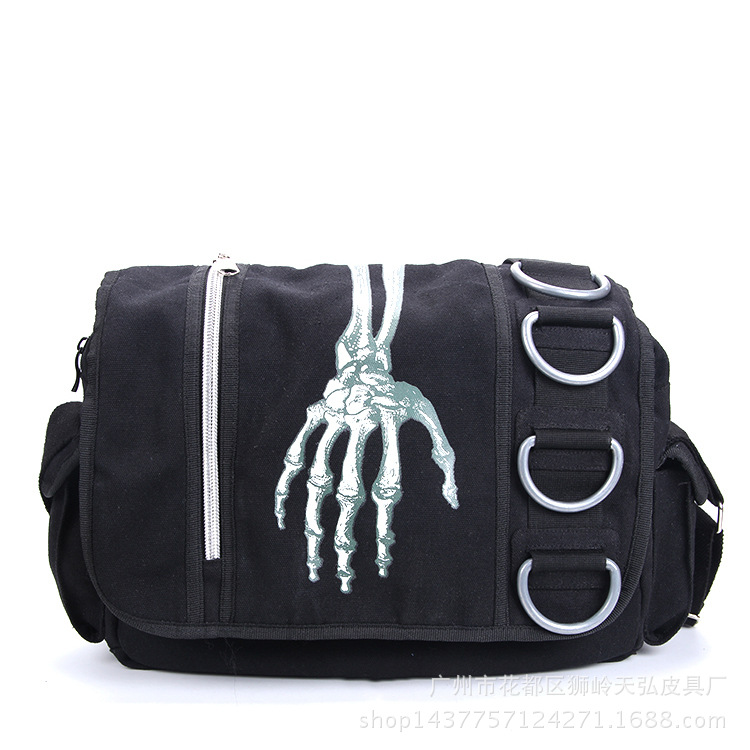 2025 Designer European American 3 and style trendy personalized cloth skeleton shoulder bag