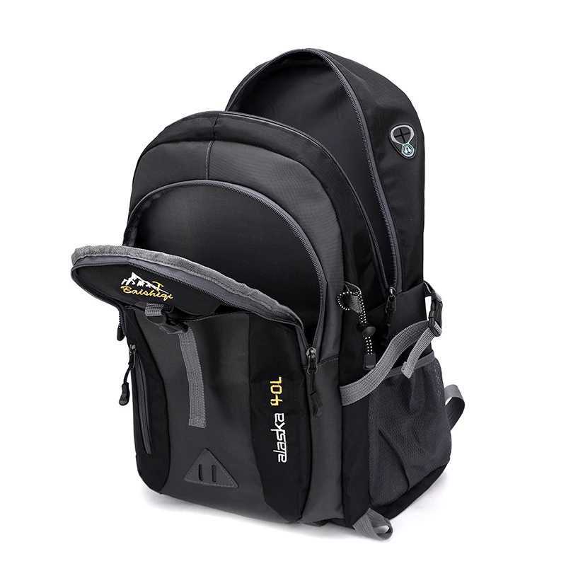 Mens backpack nylon waterproof leisure outdoor travel bag womens hiking bag W250329