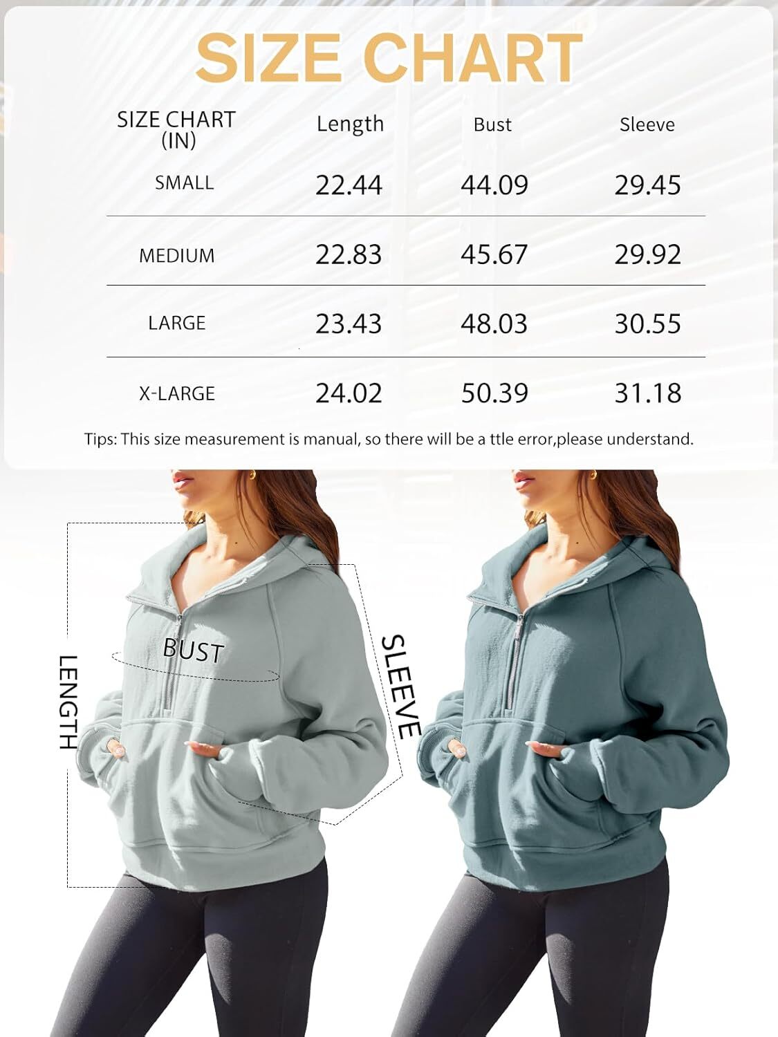 Cropped Hoodies Fleece Half Sweatshirts Jackets Womens Quarter Zip Up Pullover Fall Outfits 2024 Winter Clothes