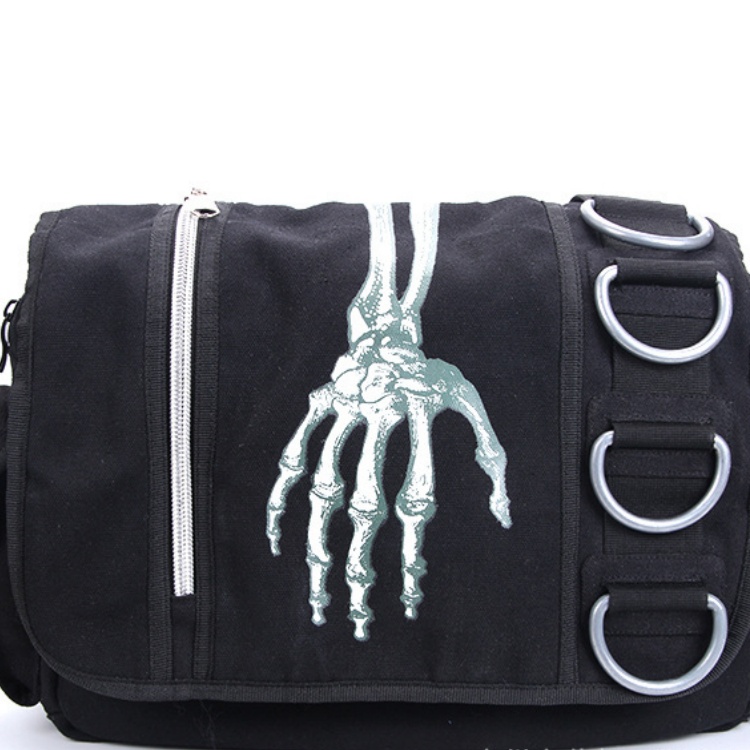Canvas bag new Halloween trend personality cloth bag skull shoulder bag foreign trade crossbody bag bag