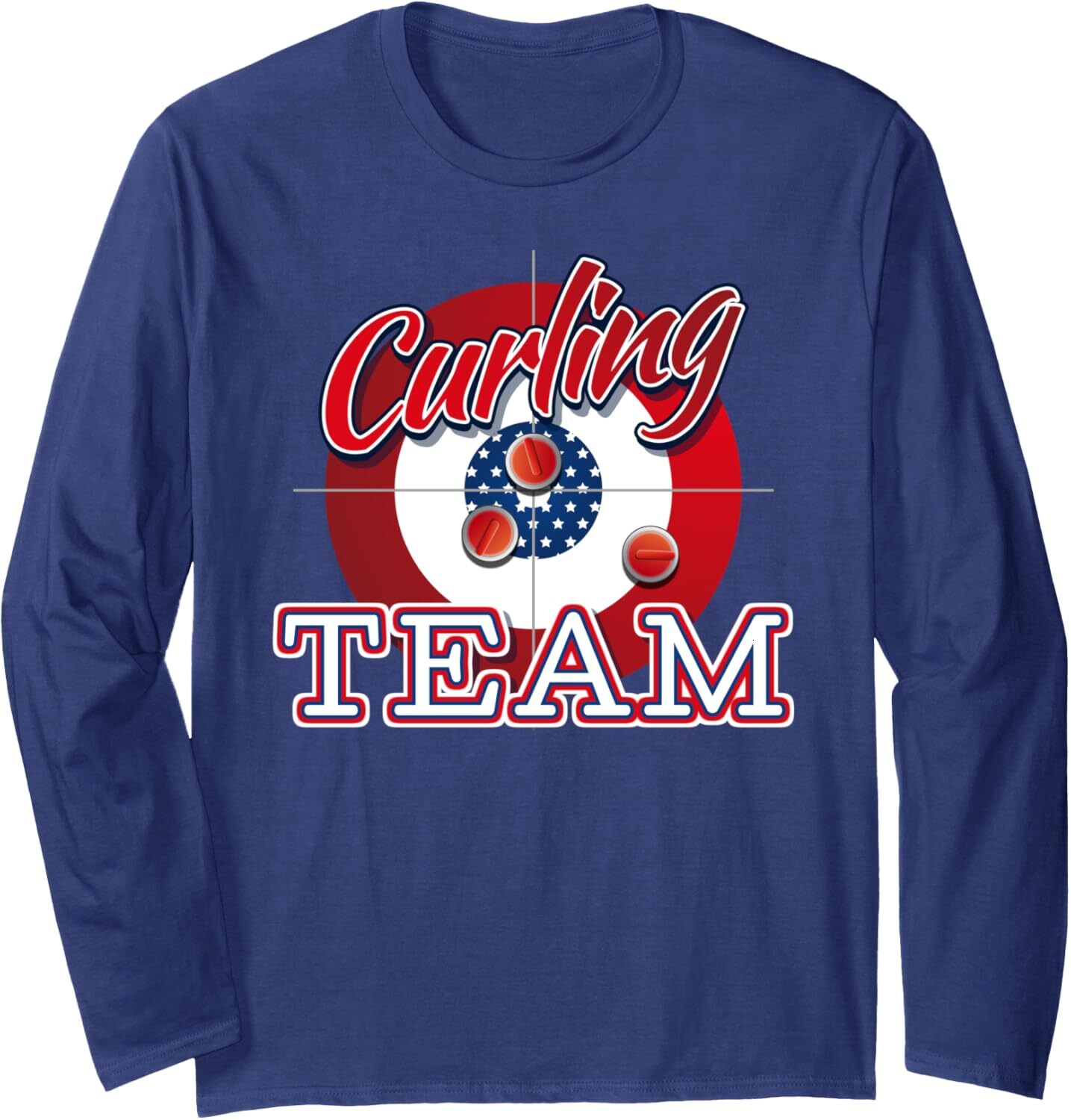 Long Sleeve Shirts for Men sweatshirt Support Curling Sports Team Funny Ice Lover Gift Long Sleeve Tee Streetwear Casual tops clothes fashion