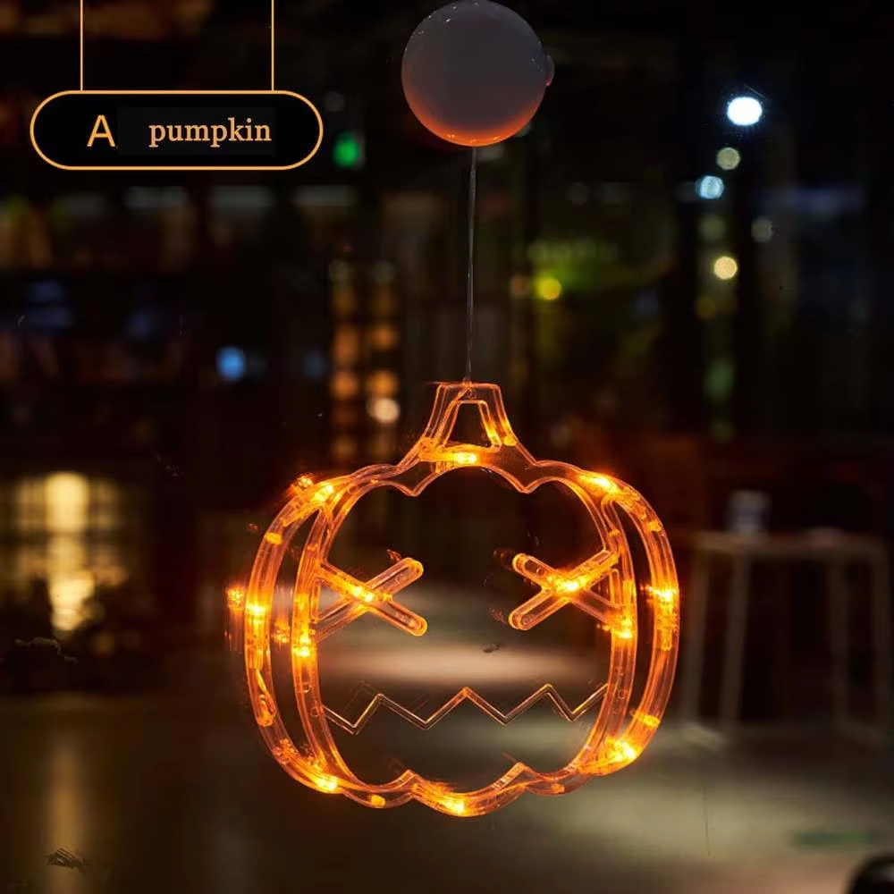 Halloween decorations window lights with suction cups battery operated lights props home bar decorations Halloween string lights