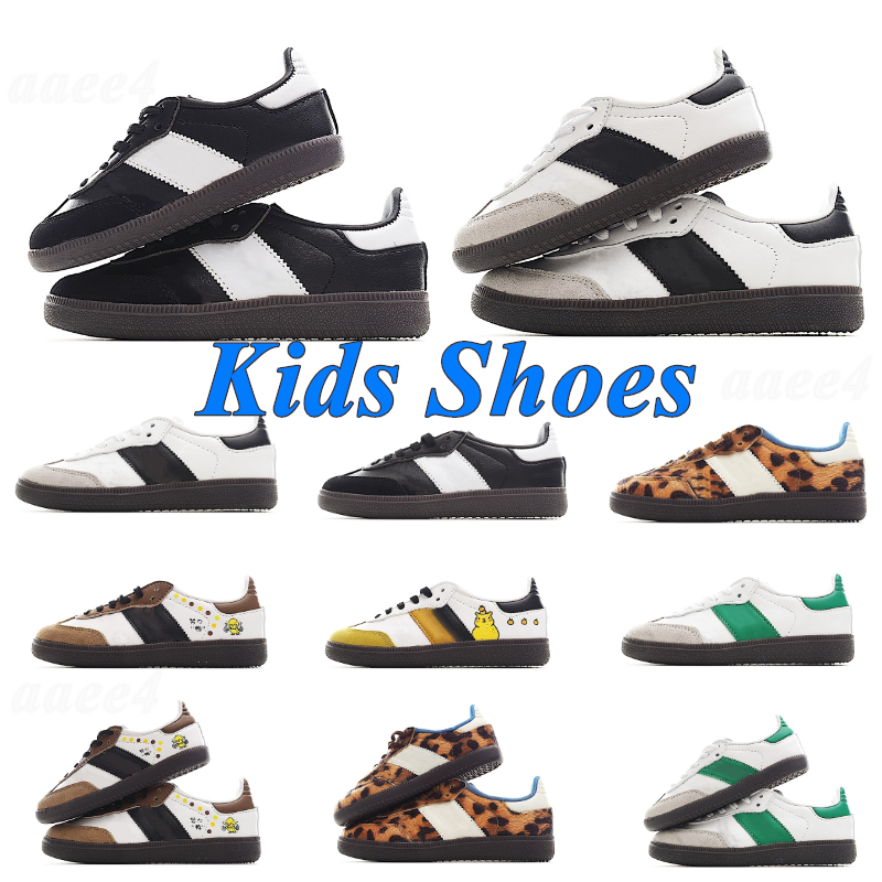 designer Kids running shoes Toddler Sneakers baby 6C 3Y Children Leopard pink BLACK white grey color Infant Boys Girls Baby Trainers