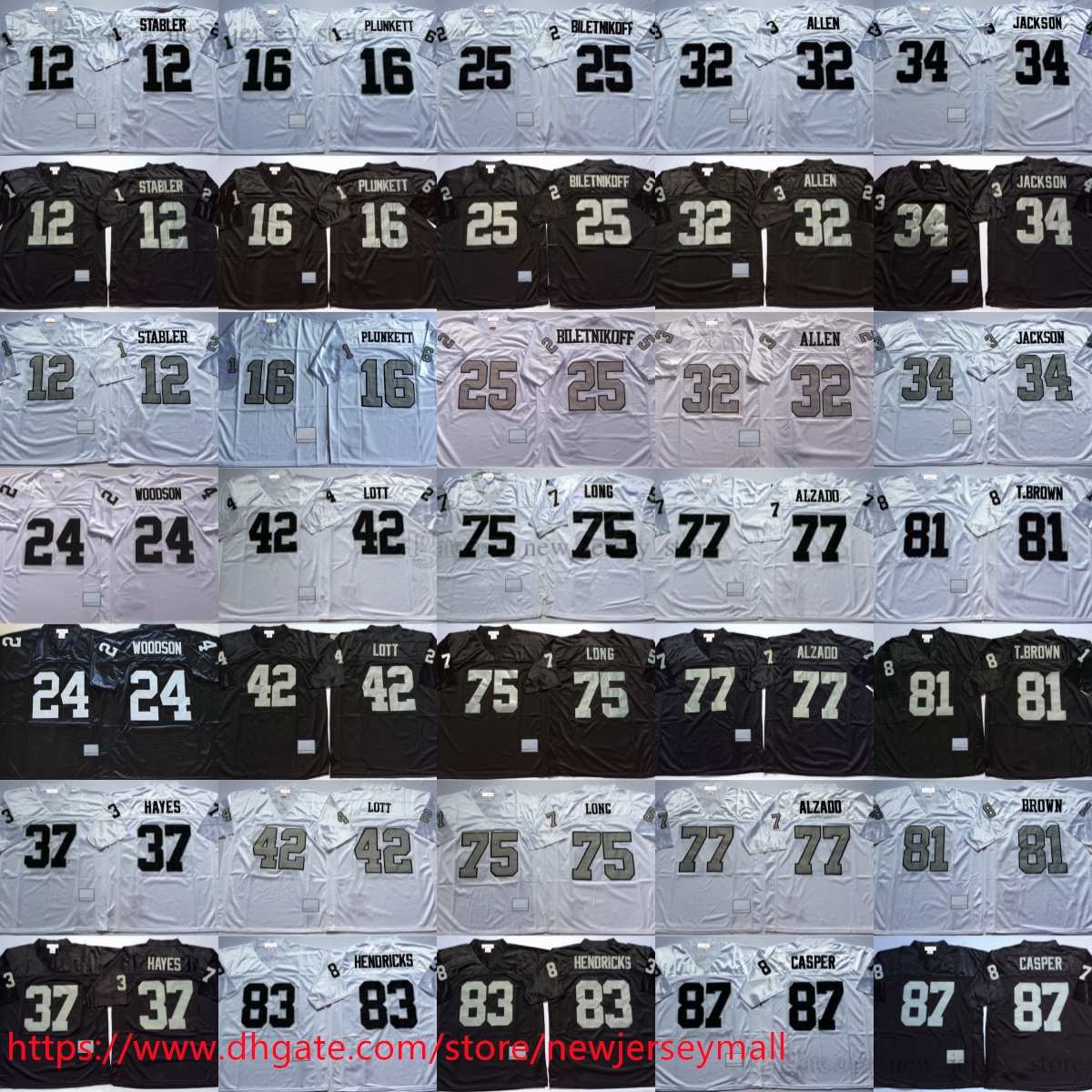 College 1987 Throwback Football 34 BoJackson Jersey Retro 32 MarcusAllen 24 CharlesWoodson 16 JimPlunkett 42 RonnieLott 75 HowieLong 81TimBrown Vintage
