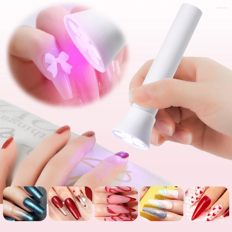Nail Dryers Portable Dryer Lamp Mini Light Timing Cordless 6 LEDs UV Gel Quick Dry For DIY Nails