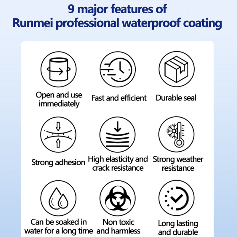 Exterior Waterproofing Coating for Roofs Outdoor Leakage Bathroom Walls Polyurethane Fishpond Self-Painting Waterproofing Coating 20 KG factory direct