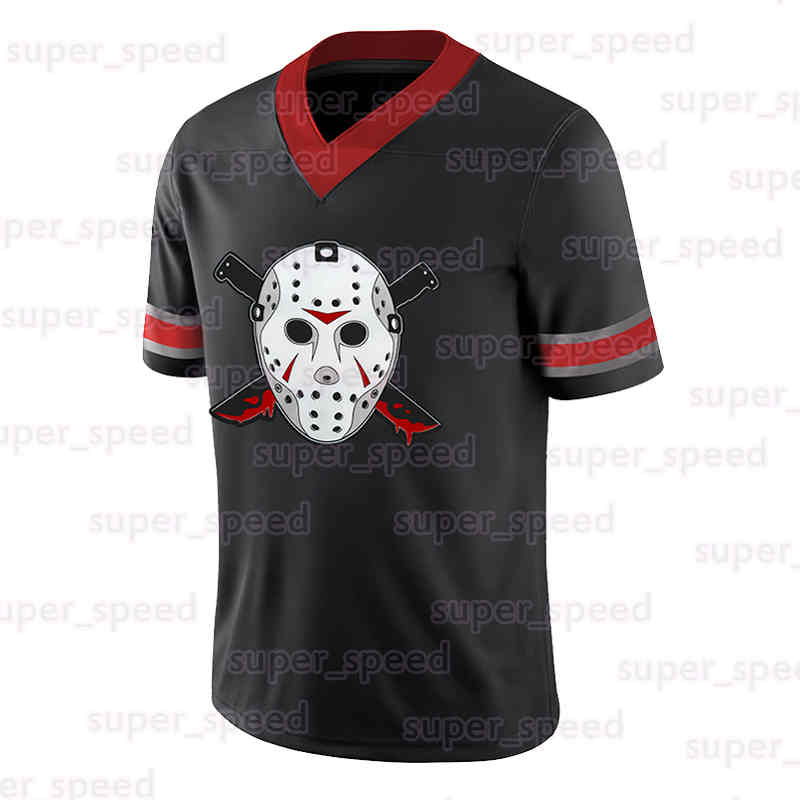 13 Jason Voorhees Football Jersey Black Men Friday The 13th Jerseys Halloween Horror Shirt Stitched Mens Adult Jerseys