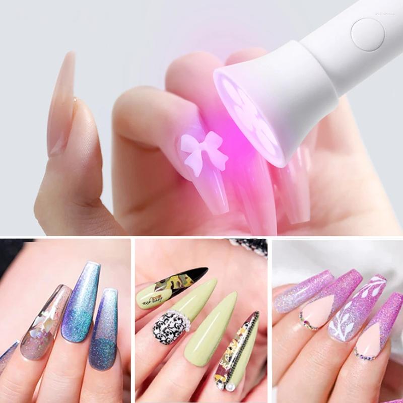 Nail Dryers Portable Dryer Lamp Mini Light Timing Cordless 6 LEDs UV Gel Quick Dry For DIY Nails