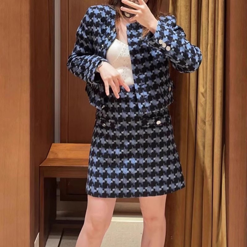 Casual Dresses San-dro Woman's Cropped Tweed Jacket | Size S-l