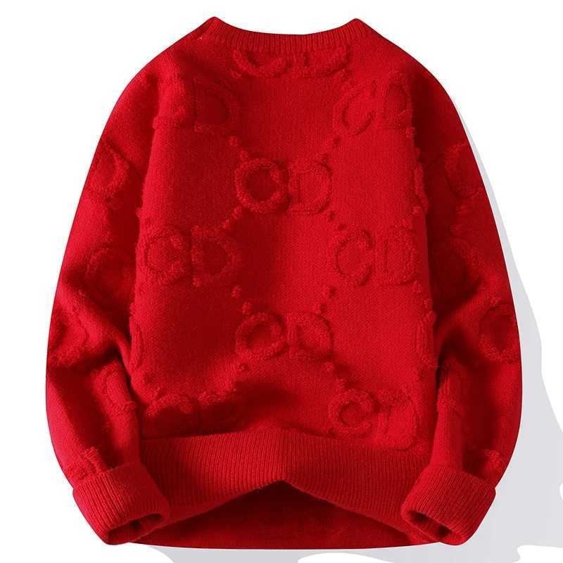 New Winter Thick Warm Cashmere Sweater Mens High end Luxury Mens Christmas Parachute Korean Harajuku Mens Pulling Sweater W240909