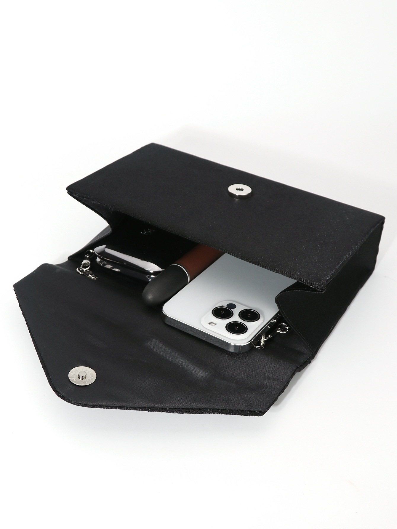 Women's One-shoulder Dinner Bag Graduation Party Wedding Dress Bag Fashion Party Bridesmaid Flip Flip Diamond Black clutch bag