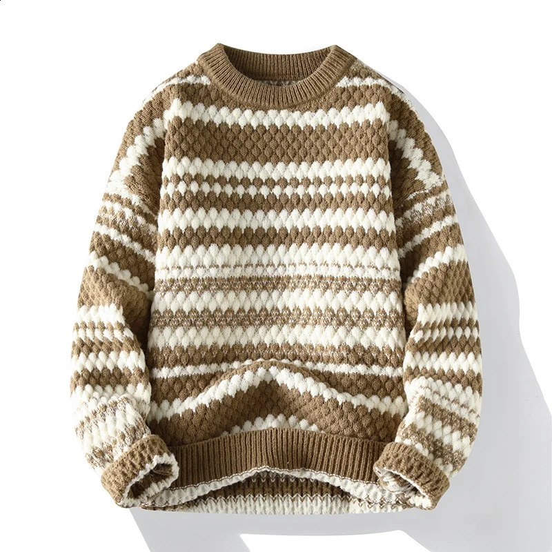 2023 Autumn Winter style Mens high quality Fashion Trend Sweater Casual wool pullovers Warm Sweaters men size M3XL 240904