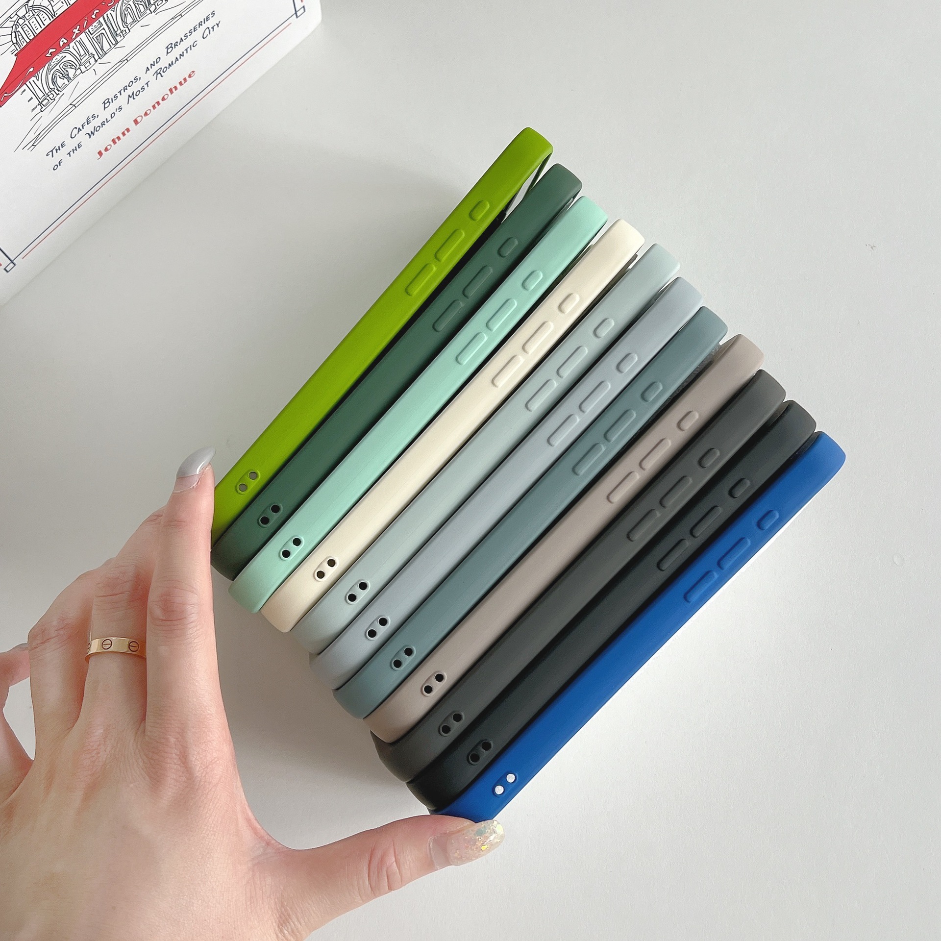 Luxury Ultra Slim Solid Candy Color Soft TPU Silicone Shockproof Case All Inclusive Camera Protection Cover For iPhone 16 15 14 13 12 11 Pro Max