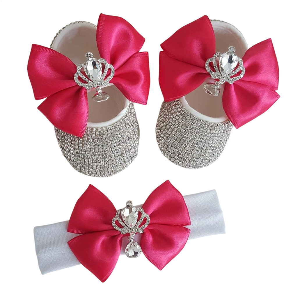 First Walkers Rhinestones Hairband Sunglasses Baby Girls Winter Snow Boots Spring Shoes Walker Sparkle Bling Crystals Princess Shower 221117