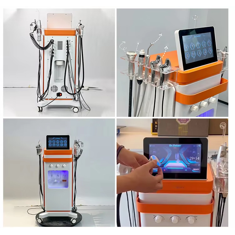 Beauty Dermabrasion Beauty Management 10 in 1 Oxygen Bubble Synthesis Deep Cleansing Exfoliating Beauty Contouring RF Ultrasound H2O2 Beauty Machine
