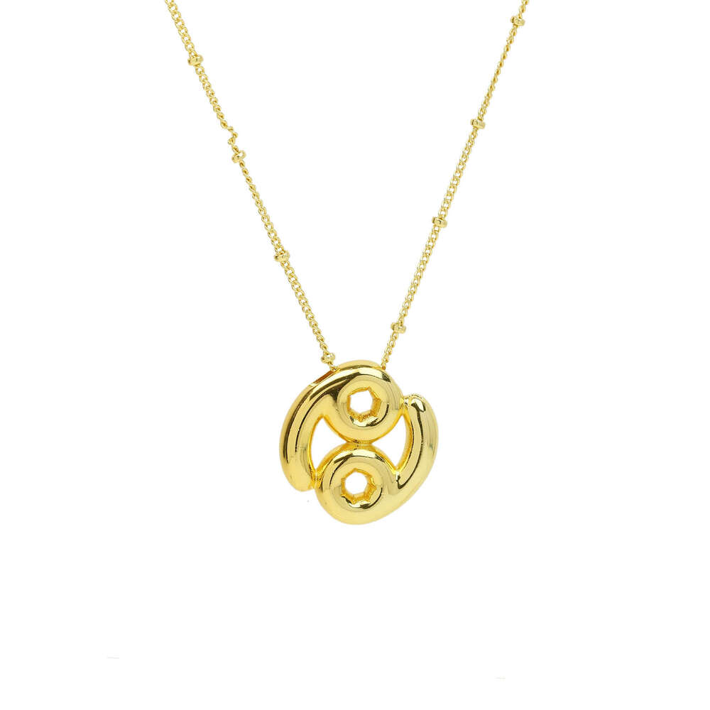 New Cute and Chubby Balloon Bubble 12 Constellation Necklace 12 Constellation Fashion Pendant Necklace for Men and Women Christmas Birthday designer J