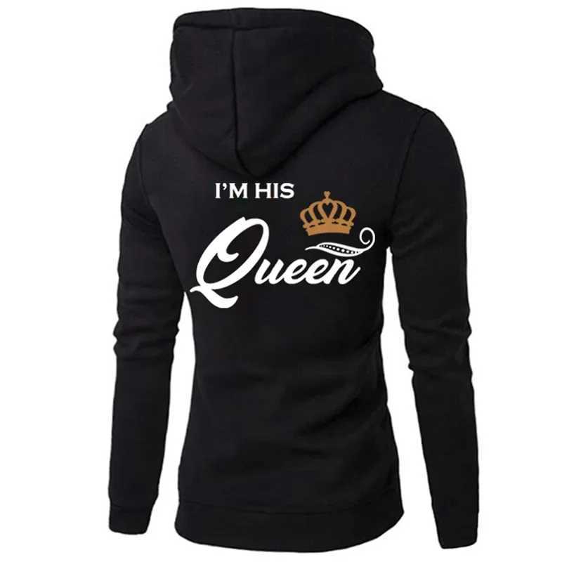 Autumn Winter Lover Sweatshirt QUEEN or KING Printed Couple Hoodies Fashion Casual Streetwear Women Men PulloversXJ2500118