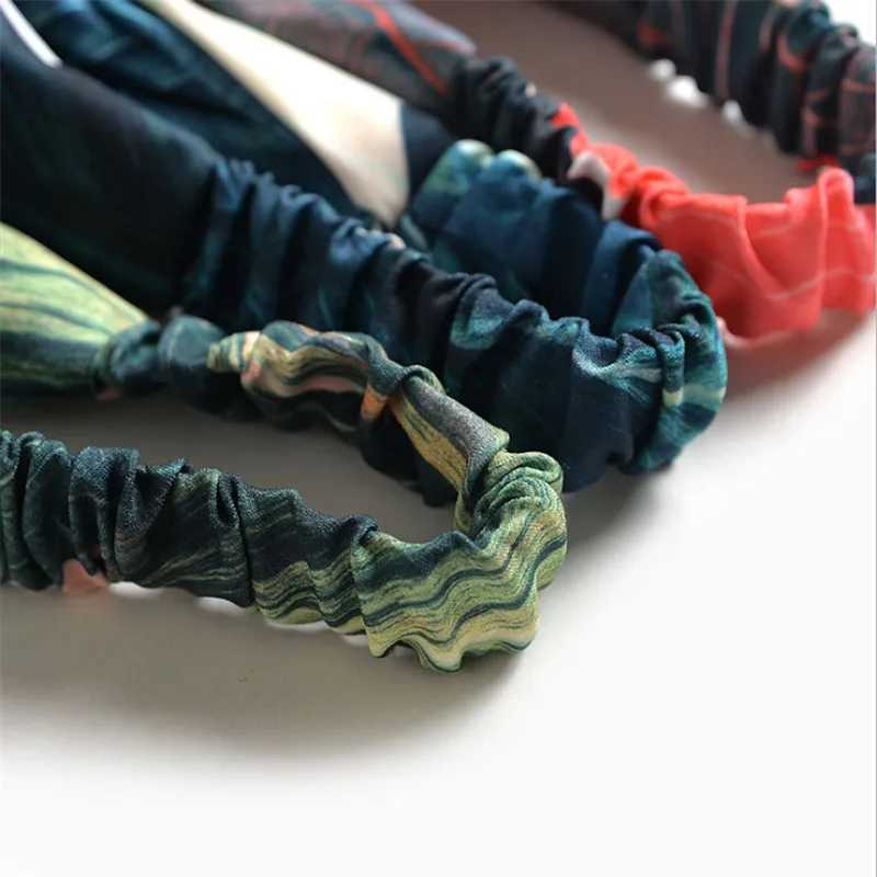 Women Girls Summer Bohemian Hair Bands Print Headbands Retro Cross Turban Bandage Bandanas HairBands Hair Accessories Headwrap Y240909