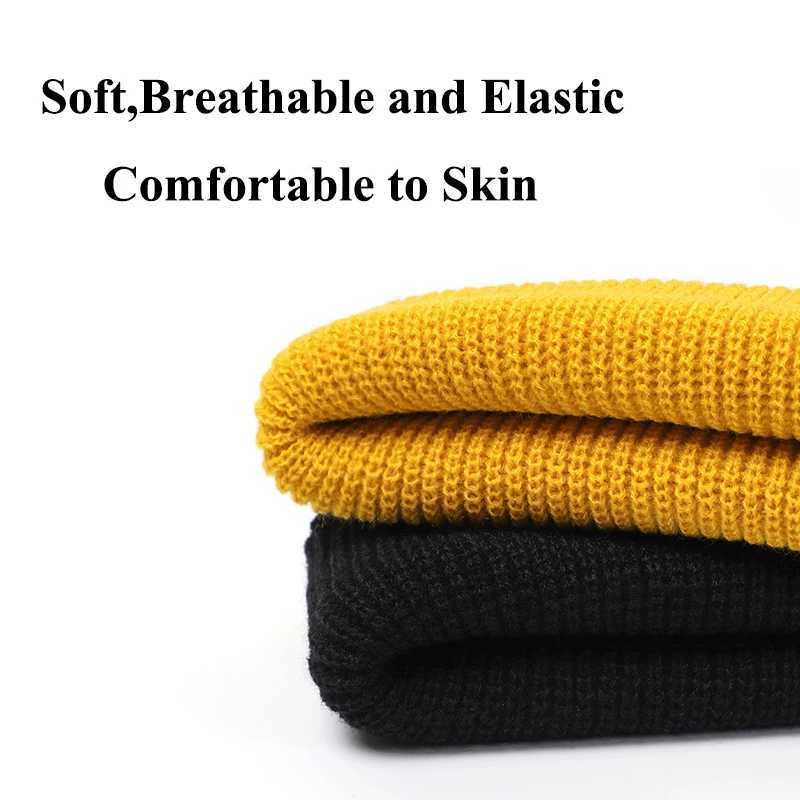 Mens Knitted Hats Wen Sklcap Beanie Hat Winter Retro Brimless Baggy Melon Cap Cuff Docker Hip Hop Beanies Hats Elastic Unisex X250212