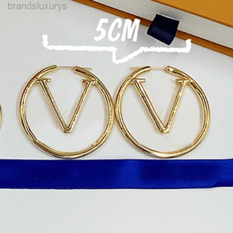 Designer big gold hoop earrings for lady women orrous girls ear studs set Desgner Jewelry earring Valentines Day Gift engagement for Bride hot